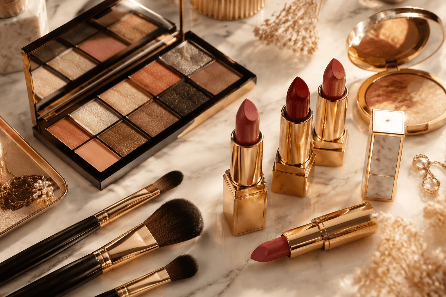 Luxury Makeup Flatlay main reference image
