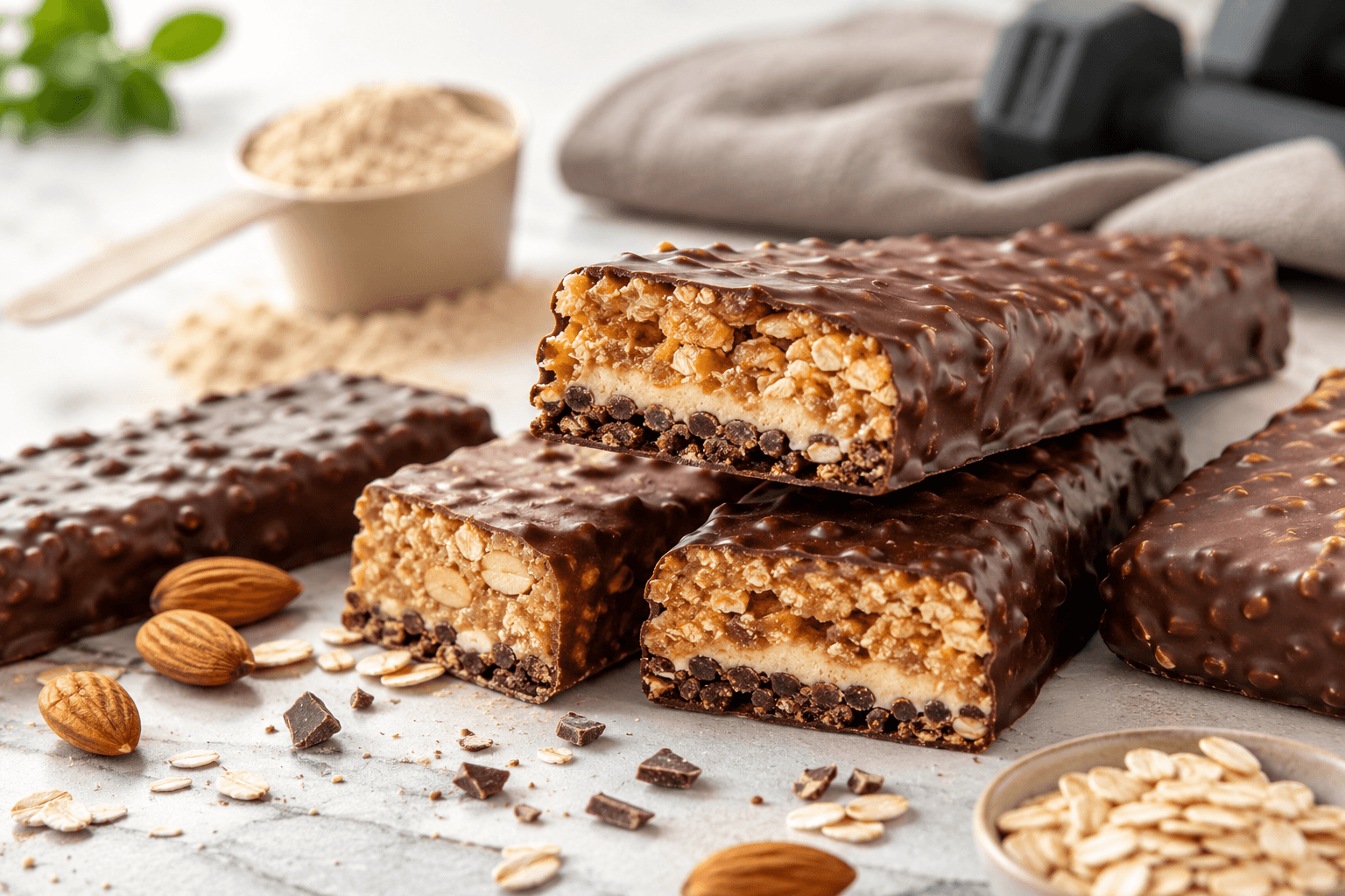 Protein Bar Fitness Ad main reference image